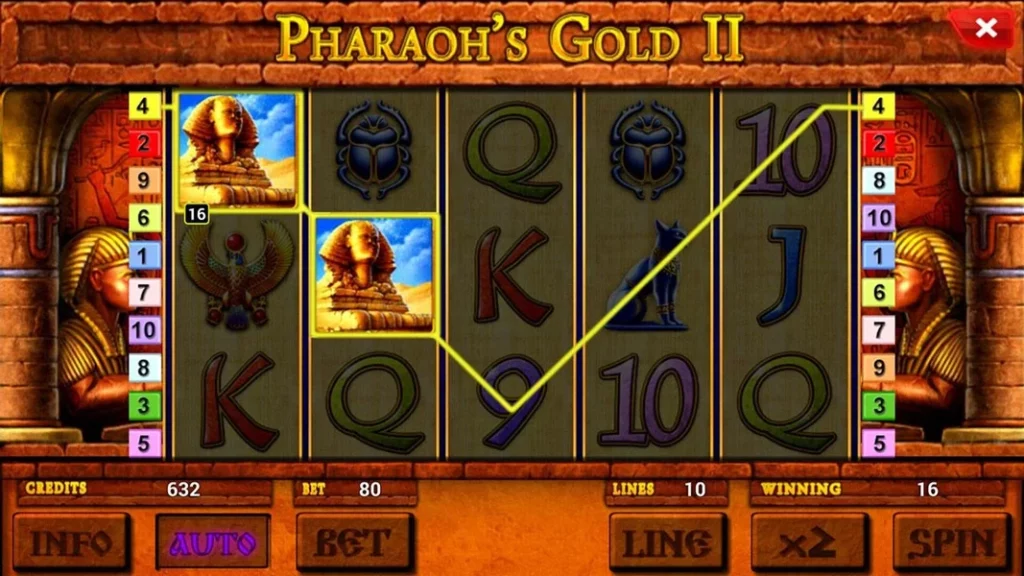 Ігровий процес у Pharaons Gold 2